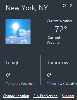 local temperature